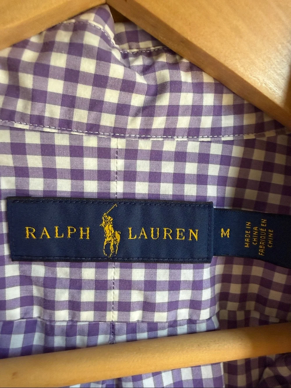 Polo Ralph Lauren Gingham Button Down Shirt Size M